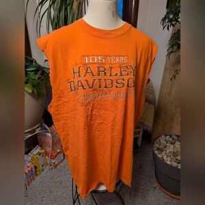 Men's Sleeveless Harley Davidson Ozark Mo Screenprint Tee Sz XL